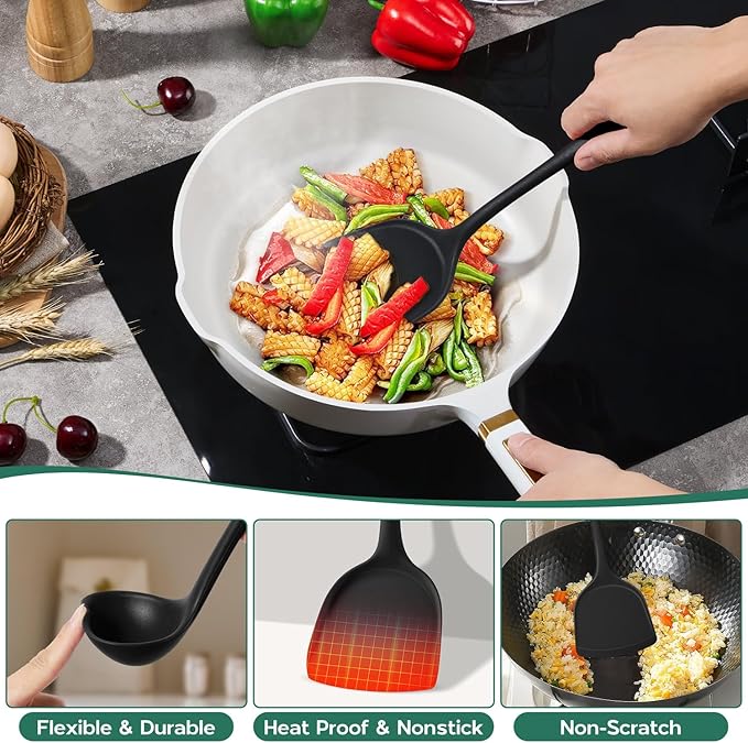 Onader Cooking Utensils Set of 6, Non Toxic & Dishwasher Safe - Image 4