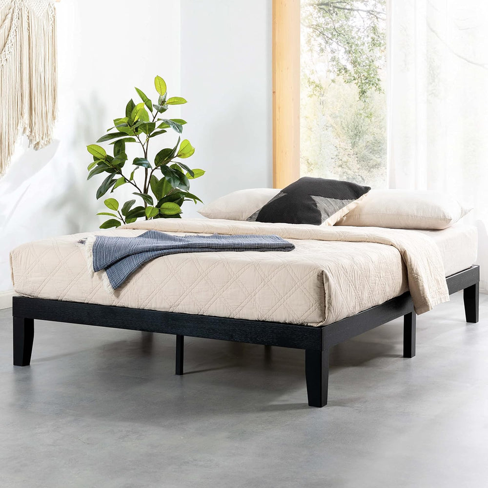 Mellow Naturalista Classic 12 Inch Solid Wood Platform Bed with Wooden Slats,...