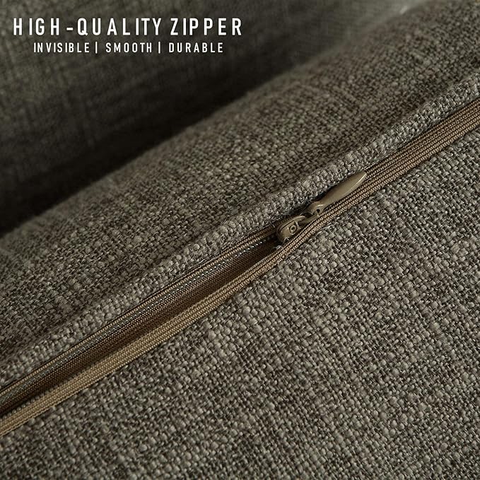 HPUK Linen Throw Pillow Covers Pack of 2, 20x20 Inch Accent Cushion Covers - Image 5