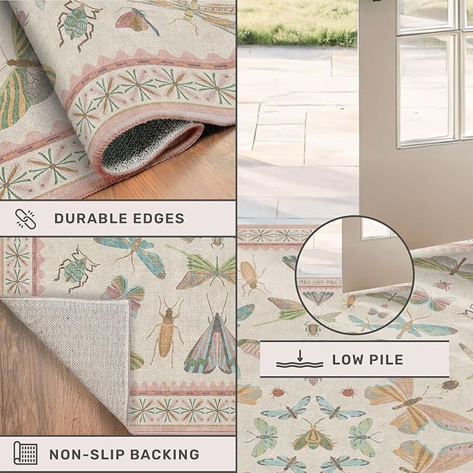 3x5 Flower Area Rug for Girls Bedroom - Image 5