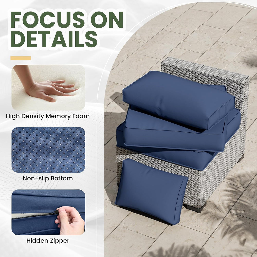 UDPATIO Patio Replacement Cushions for Outdoor Furniture, Water & Fade Re...