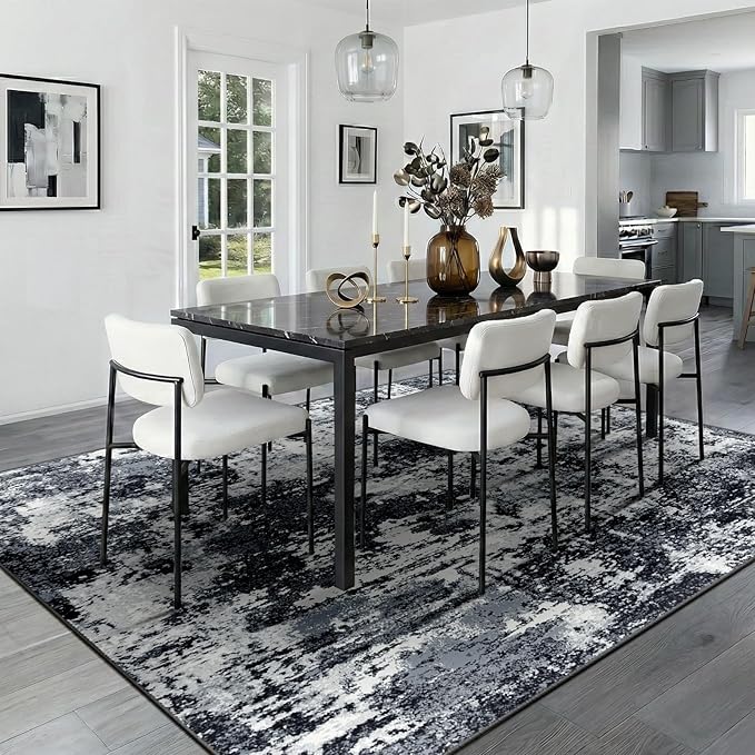 Washable Area Rugs 5'x7' Non-Slip Modern Abstract Soft - Image 9
