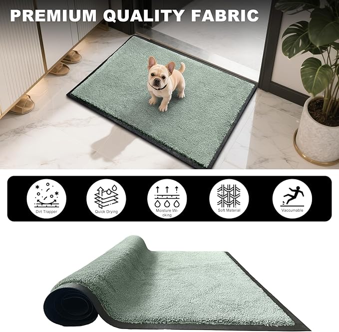 Mibao Dirt Trapper Door Mat for Indoor Outdoor, Waterproof All-Season, - Image 6