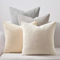 Topfinel 4 Packs Neutral Decorative Throw Pillows Covers 22x22 Inch by Topfinel