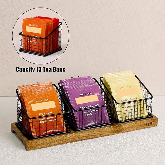 HTB Tea Organizer for Tea Bags, Tea Bag Holder - Image 6