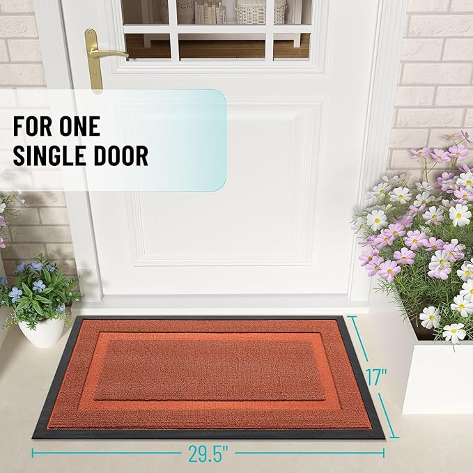 OLANLY Front Door Mat Indoor Outdoor Entrance, Waterproof All-Season, - Image 2