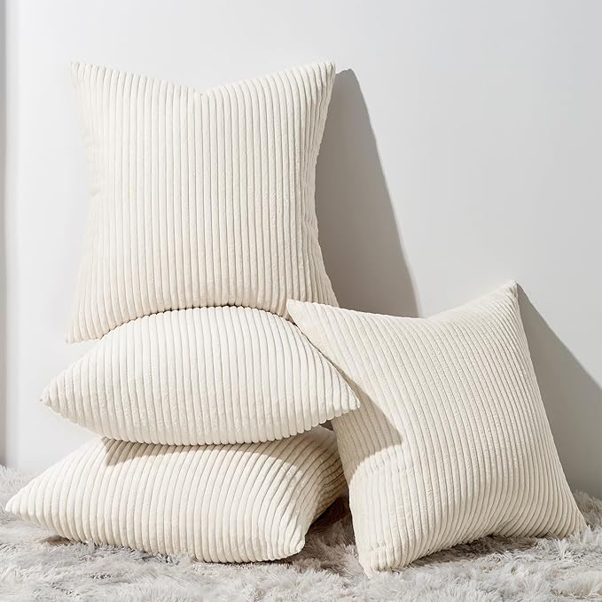 Topfinel Decorative Beige Throw Pillow Covers Cushion Cases, Natural Home Decor by Topfinel