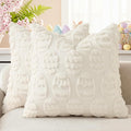 decorUhome Easter Cream White Egg Pillow Covers 20x20 Inch Set of 2, Soft Plush by decorUhome
