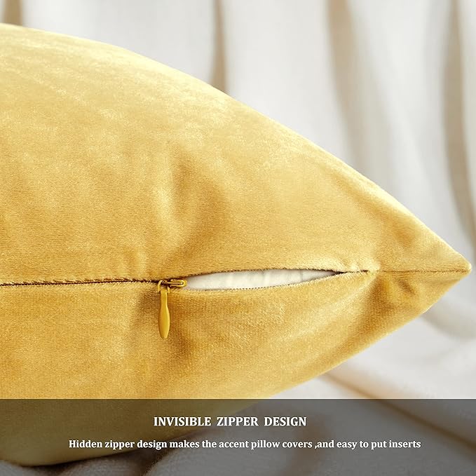 GIGIZAZA Decorative Couch Throw Pillow Covers, Pillow Cases Velvet Pillow Covers - Image 5