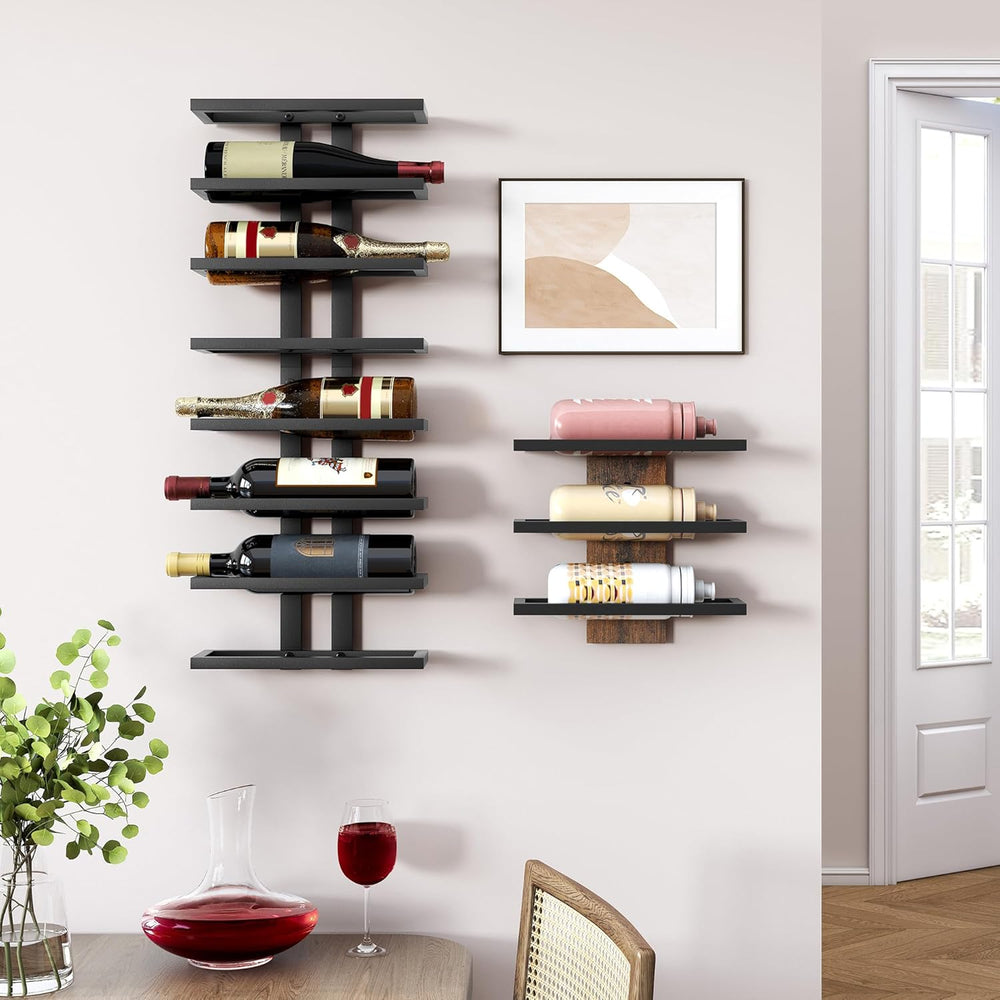 Hoctieon 8 Tier Wall Mount Wine Rack, Wall Racks for Wine Bottles Display and...