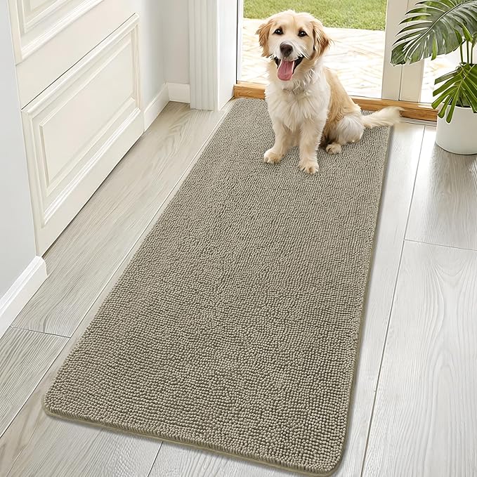 OLANLY Dog Door Mat for Muddy Paws 70x32, Absorbs Moisture and Dirt, Absorbent by OLANLY
