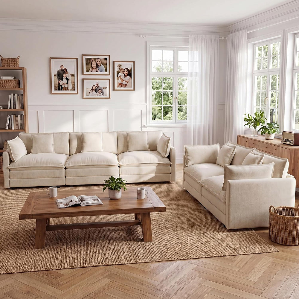 Couch and Loveseat Set 2 Piece Cloud Sofa for Living Room