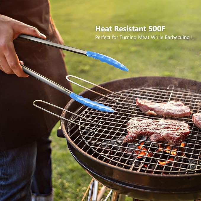 Silicone Spatulas Set Turners Tongs Cooking Utensils Set High Heat Resistant - Image 5