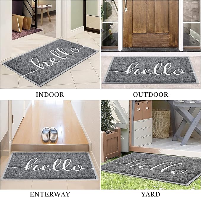 BeneathYourFeet Door Mat Welcome Mat Low Profile Front Doormat Indoor Outdoor - Image 7