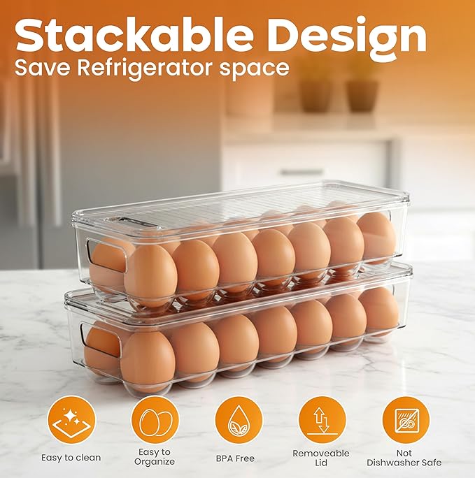 Utopia Home Egg Container With Lid and Handle - Image 4