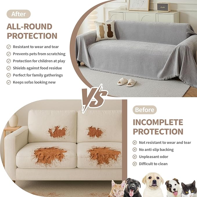 Armchair Couch Cover for Dogs 1 Cushion, Washable Recliner Covers Sofa Protector - Image 4