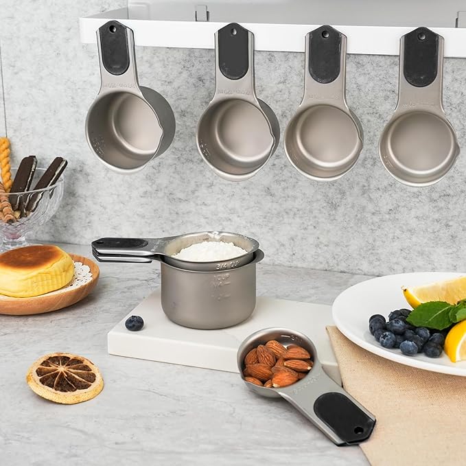 Stianless Steel Magnetic Measuring Cups, Kitchen Aid Cups Measuring set - Image 5