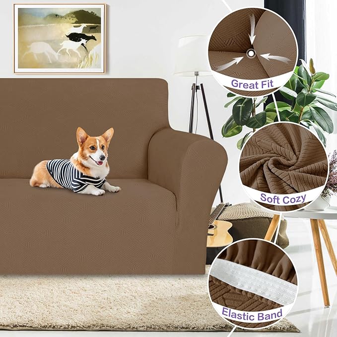 ZNSAYOTX Chair Cover with Arms, New Striped Sofa Chair Covers - Image 4