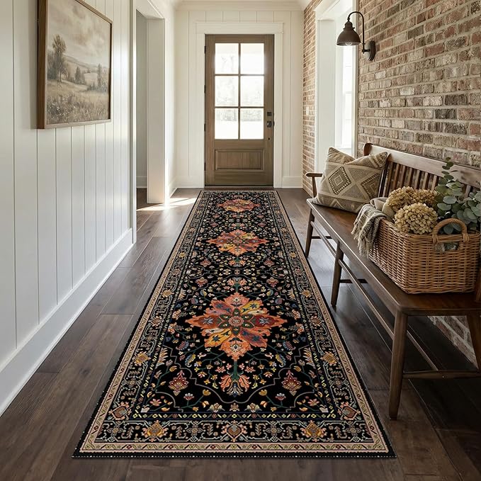 Area Rugs 3'x10' Runner Rug Non Slip Washable by RELEANY
