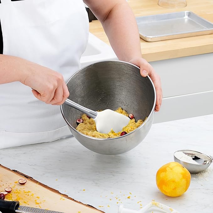 Tovolo Stainless Steel Handled Silicone Spatula Set of 5 White, Dishwasher Safe - Image 5