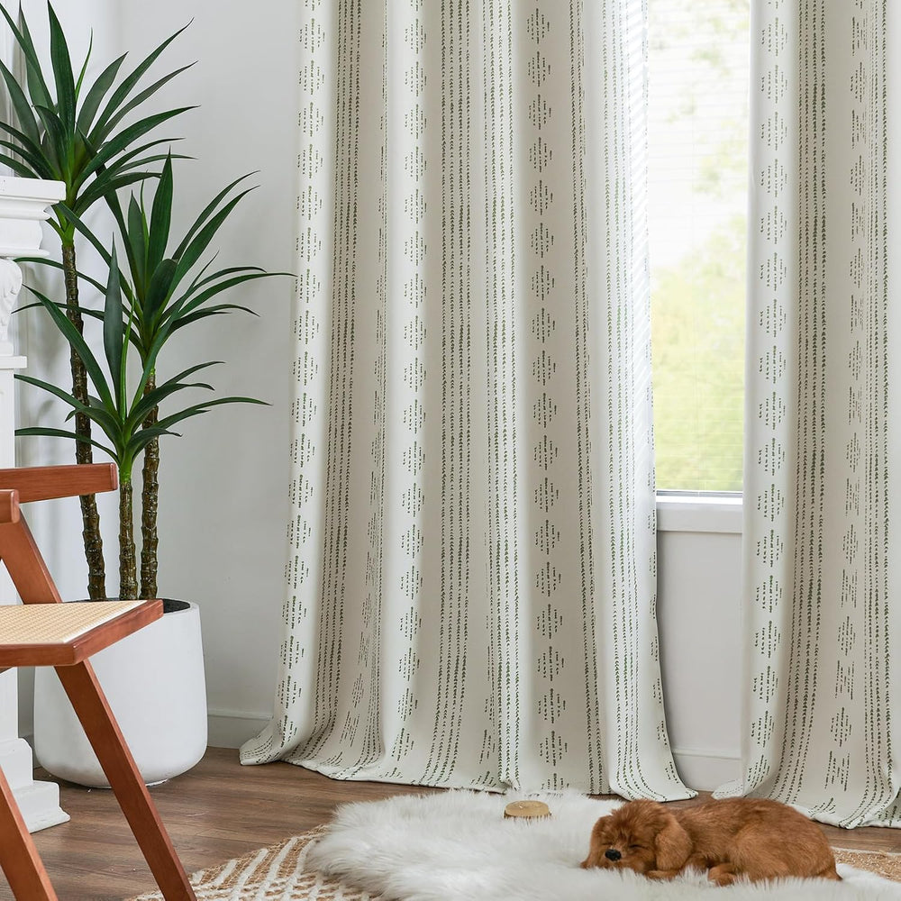 jinchan Boho Blackout Curtains 84 Inches Long for Bedroom Living Room