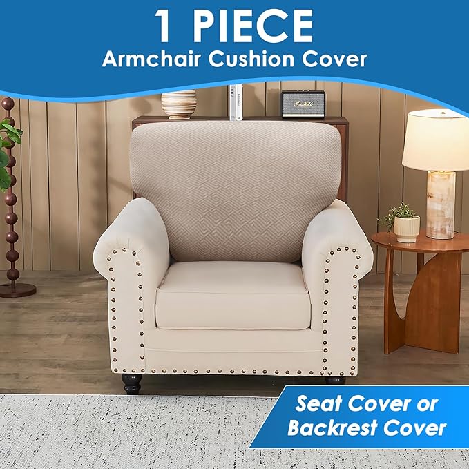 XINEAGE Large Couch Cushion Covers Seat Cushion Cover Thick Stretch Sofa - Image 4
