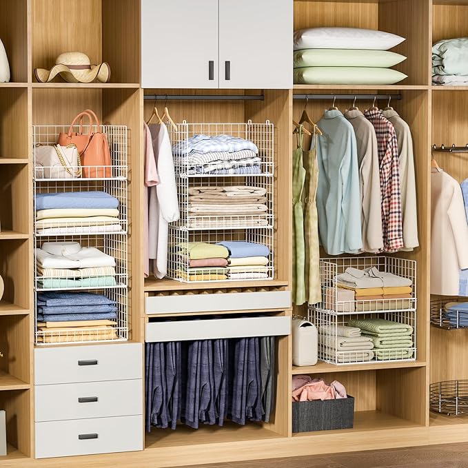 Yociyoga 6-Tier Stackable Closet Organizers and Storage Shelves, Closet Shelf - Image 8