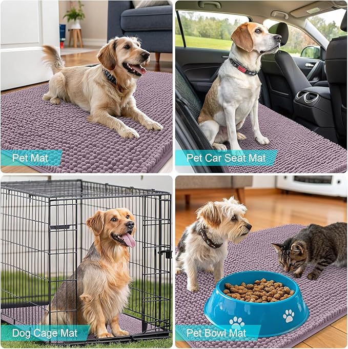 OLANLY Dog Door Mat for Muddy Paws 59x20, Absorbs Moisture and Dirt, Absorbent - Image 7