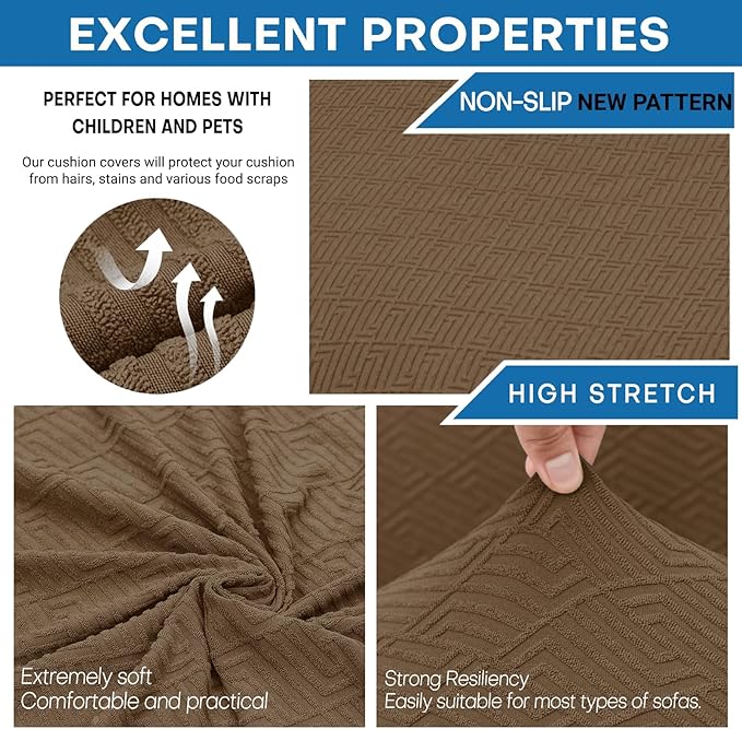 XINEAGE New 4 Pieces Extra Large Couch Covers - Image 3