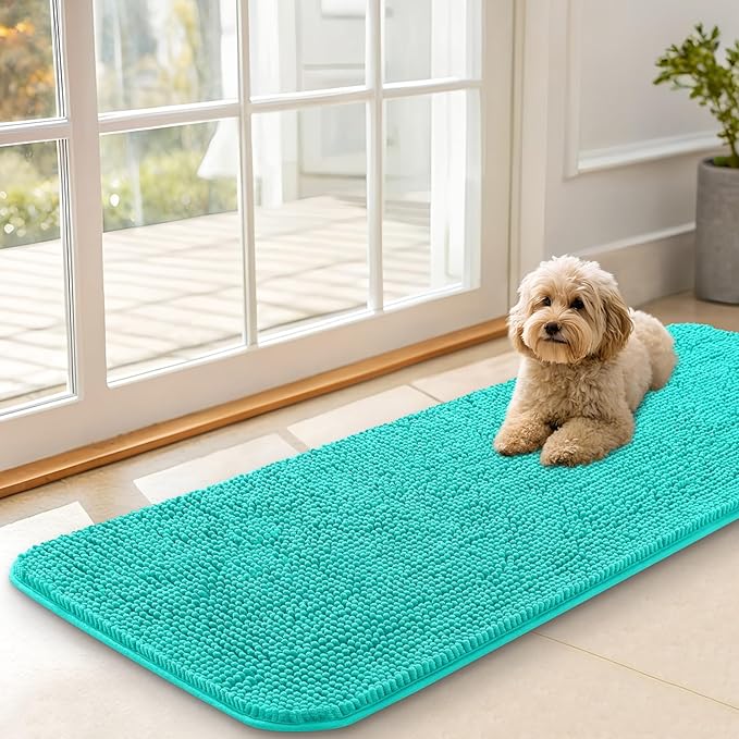 OLANLY Dog Door Mat for Muddy Paws 47x17, Absorbs Moisture and Dirt, Absorbent by OLANLY