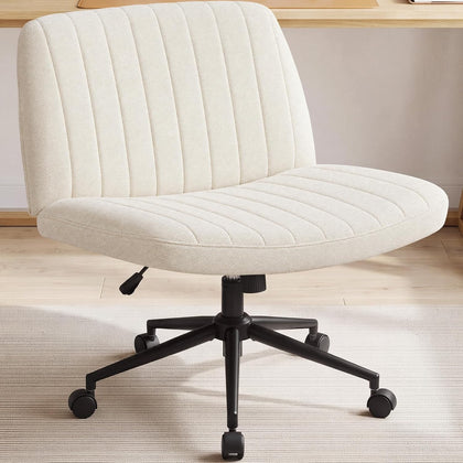 OLIXIS Criss Cross Chair with Wheels, Vanity Chair, Home Office Desk