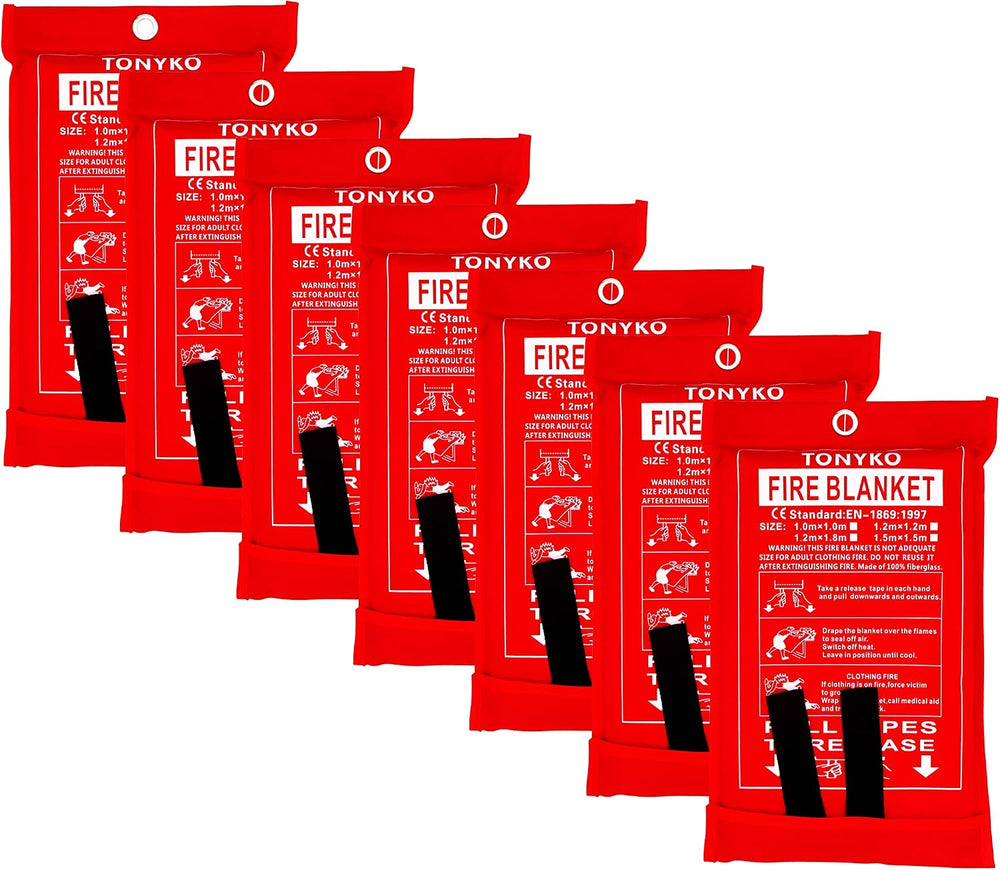 TONYKO Emergency Fire Blankets, Flame Retardant Protection and Heat Insulatio...