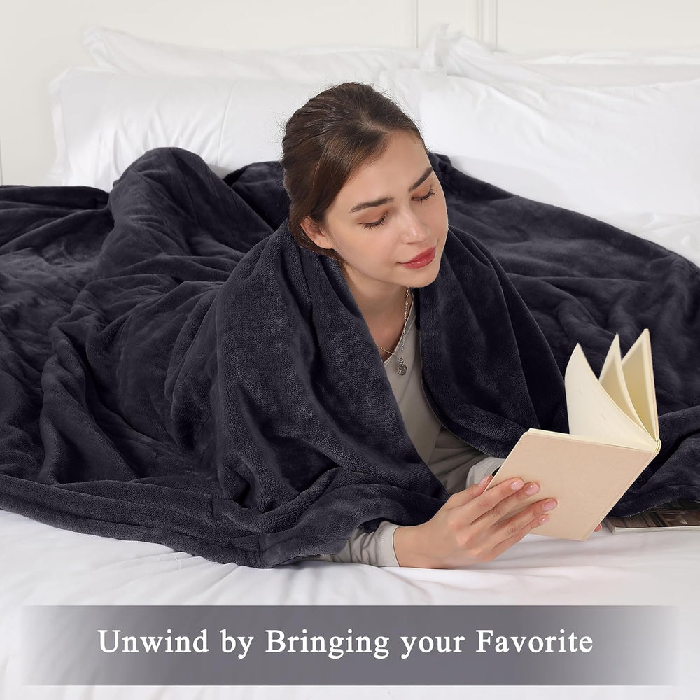 Heated Blanket Electric Blanket Full Size, Super Soft Cozy Upgraded Flannel H...