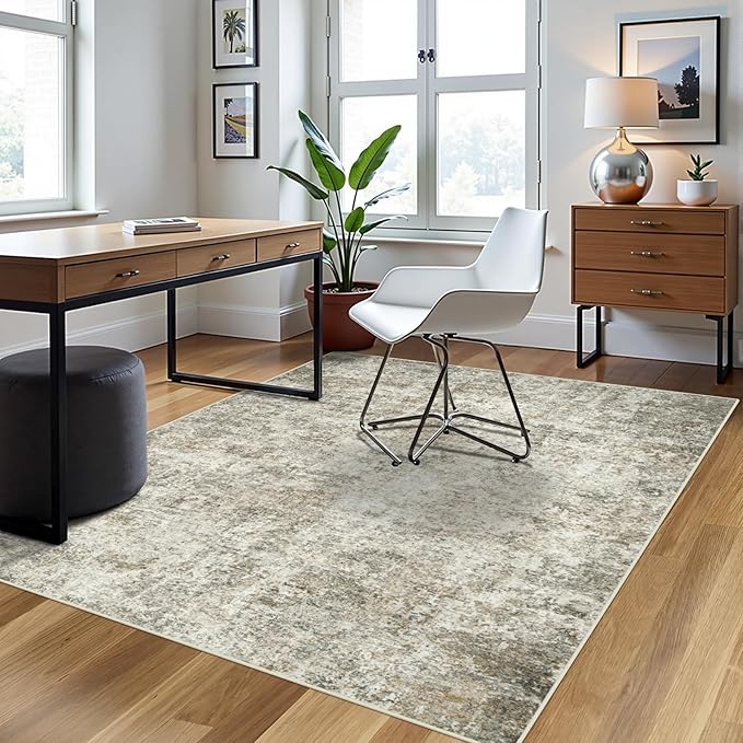 4x6 Area Rugs for Living Room Rug Washable: Abstract Rug for Dining Room - Image 3