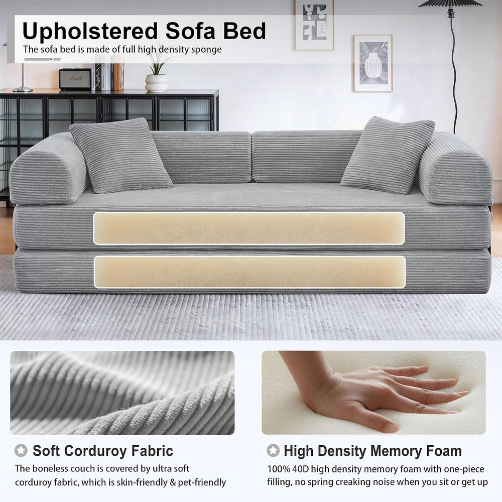 JJJ 89 inch Boneless Sofa Bed Sleeper Couch