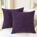 CaliTime Throw Pillow Covers Decorative 20 X 20 Inches Pack of 2 Cozy Chenille by CaliTime