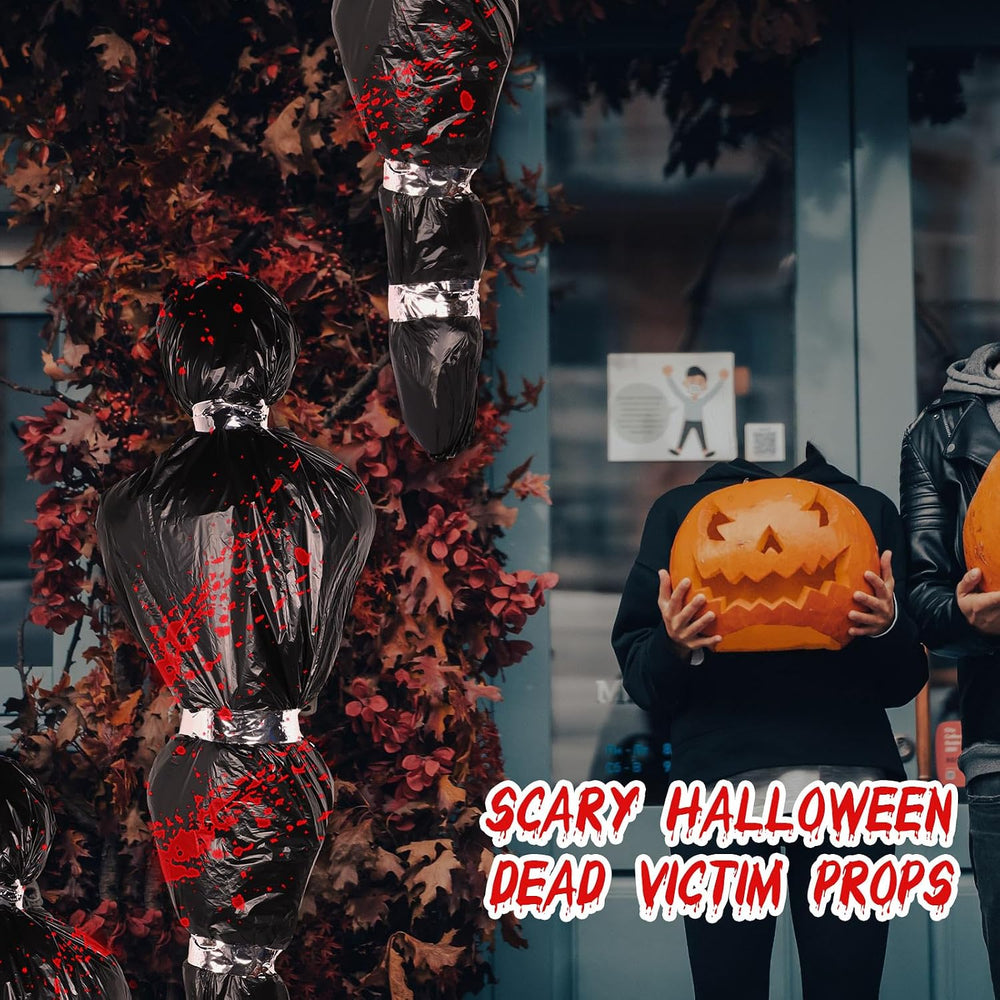 RoundFunny 6 Set Halloween Decoration Set 5FT Scary Fake Props Decor