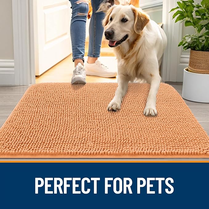 OLANLY Dog Door Mat for Muddy Paws 47x24, Absorbs Moisture and Dirt, Absorbent - Image 6