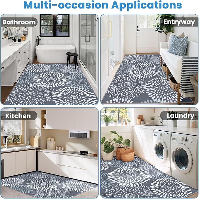 StepRite Runner Rug 4 x 6 ft, Washable Rugs, Hallway Runner Rugs, Kitchen - Image 6