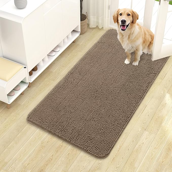 OLANLY Dog Door Mat for Muddy Paws 40x24, Absorbs Moisture and Dirt, Absorbent by OLANLY