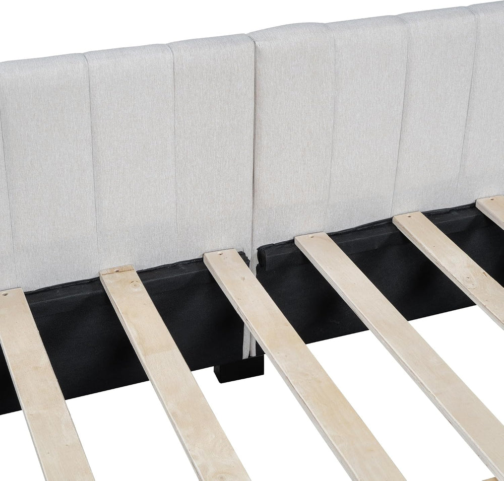 Merax Upholstered Daybed with 2 Storage Drawers, Full Size Sofa Bed Frame, No...