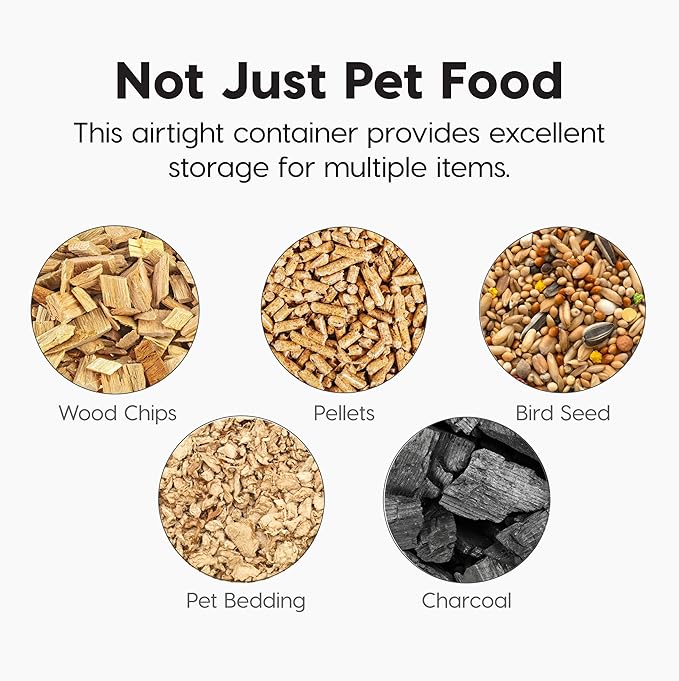 IRIS USA Dog Food Storage Container 58 lbs, Attachable Wheels, - Image 6