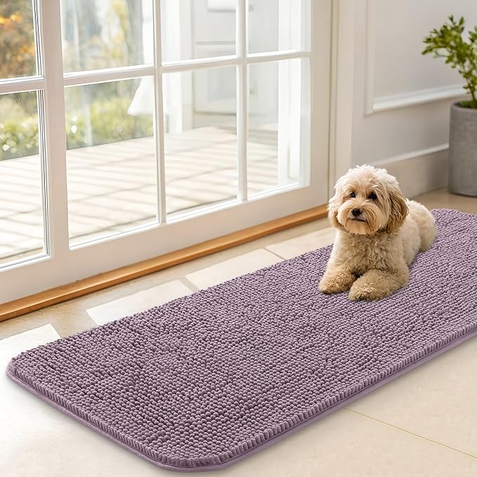 OLANLY Dog Door Mat for Muddy Paws 47x17, Absorbs Moisture and Dirt, Absorbent by OLANLY