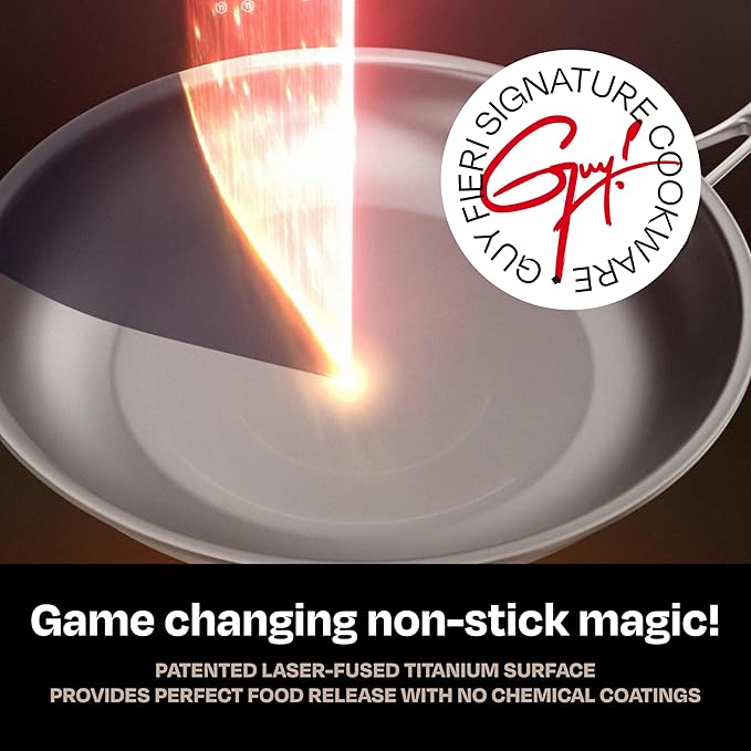 Guy Fieri's Flavortown Laser Titanium 2-Quart Sauce Pan - Image 4
