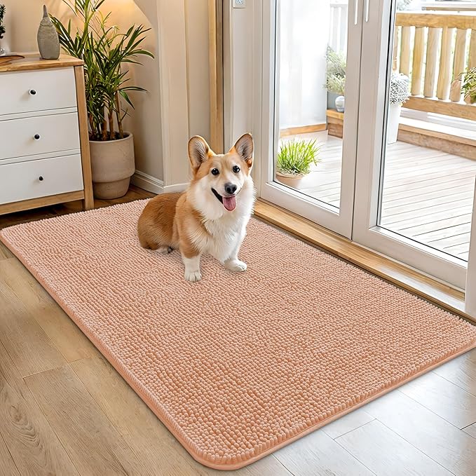 OLANLY Dog Door Mat for Muddy Paws 45x27, Absorbs Moisture and Dirt, Absorbent by OLANLY