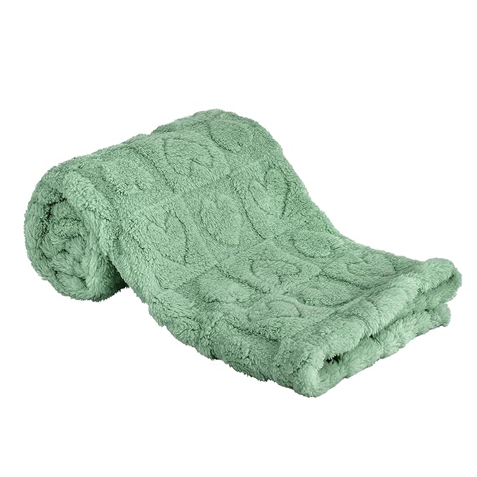 Yurhap Fleece Baby Blanket Heart Checkered, Ultra Soft Cozy Baby Blankets by Yurhap