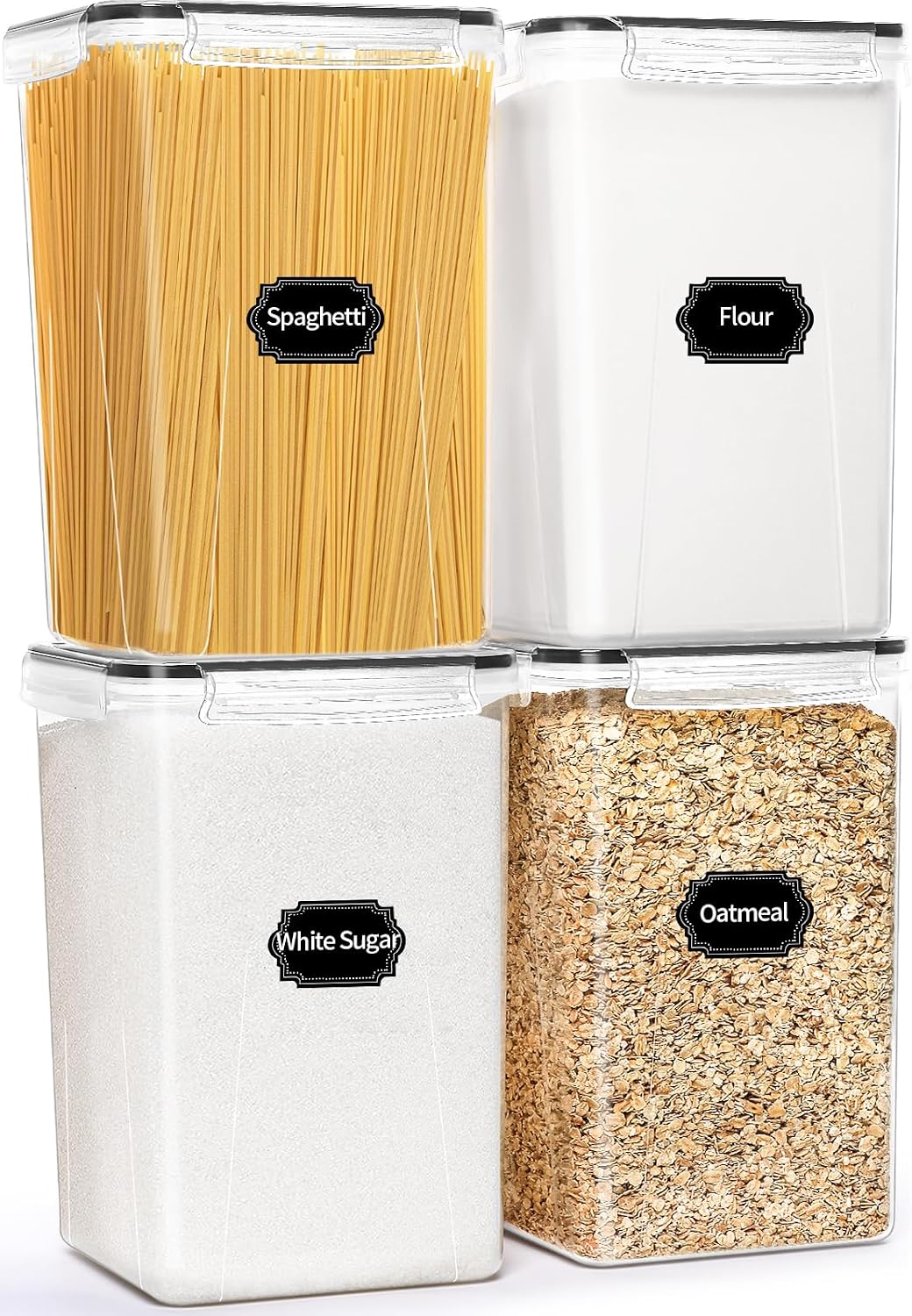 HKJ Chef 4 Pack Extra Large Airtight Food Storage Containers