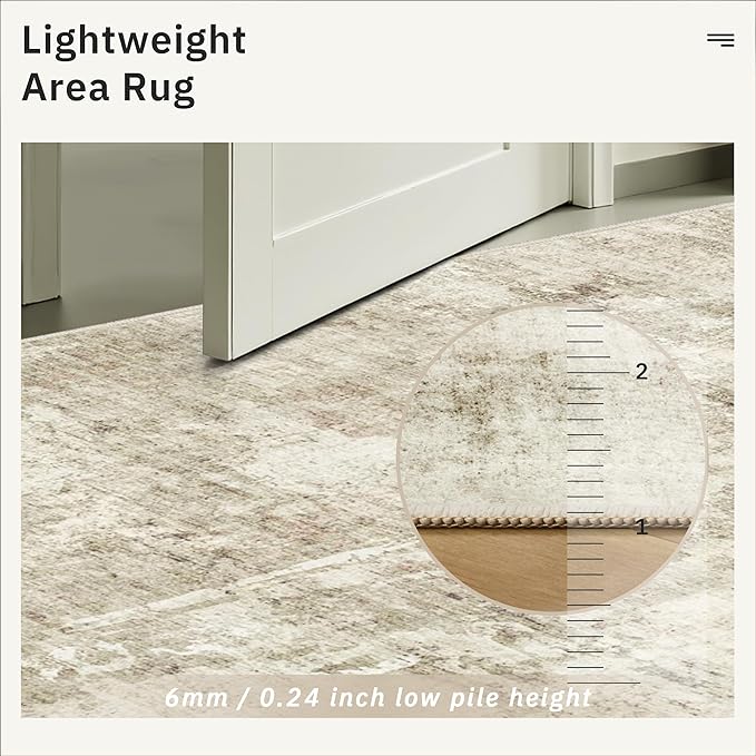 4x6 Area Rugs for Living Room, Vintage Washable Rugs for Dining Room, Home - Image 7