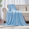 JIAHANNHA Flannel Fleece Blanket Twin Size, Light Blue Throw Blanket by JIAHANNHA
