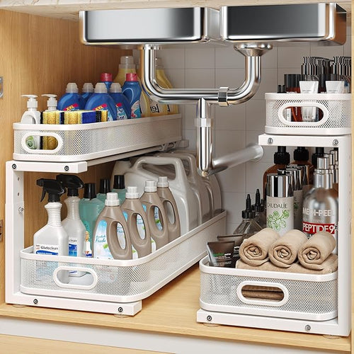 2 Pack 21.3IN-Depth Under Sink Organizer by UnderSinkOrganizer